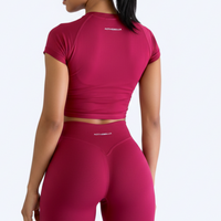 Essence Short Sleeve  Top – Merlot
