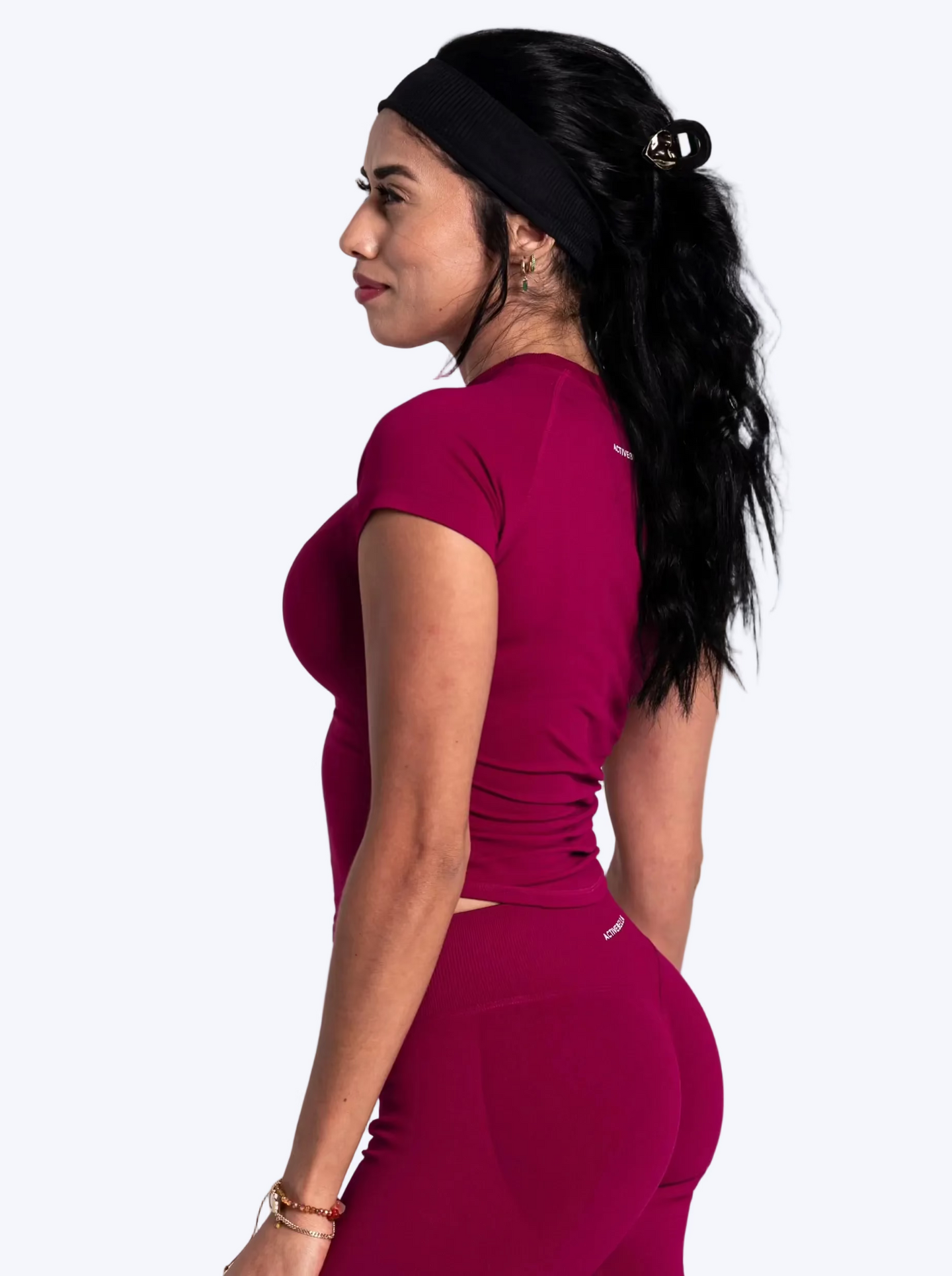 Essence Short Sleeve  Top – Merlot